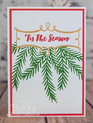 Fast and Fabulous Christmas Card Made Using the Christmas Pines Stamp Set from Stampin' Up! UK Free Tutorial Available