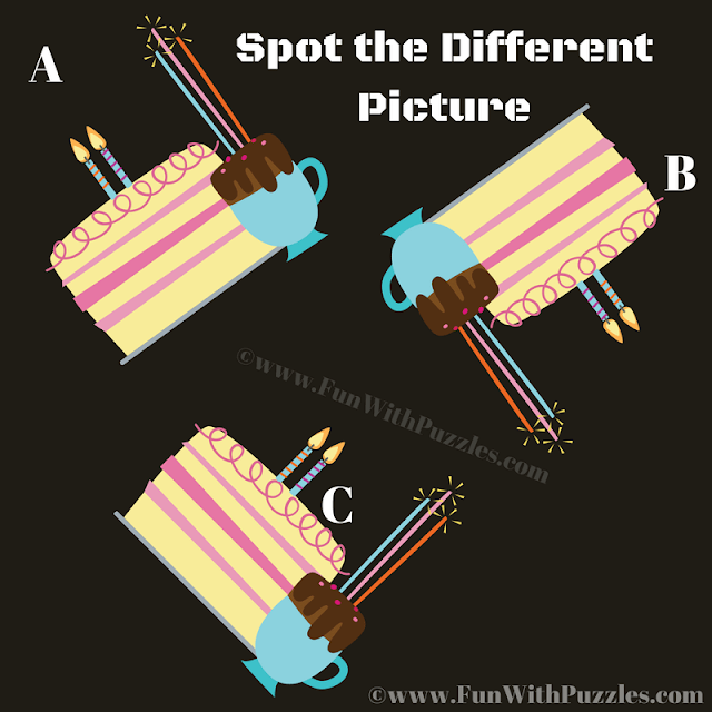 Spot the Odd One Out Picture Puzzle: Cake Lovers Challenge