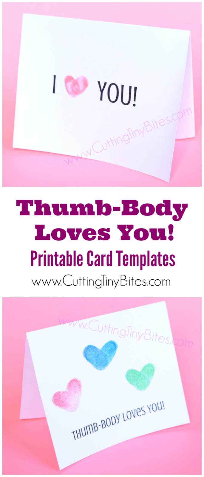 Printable Valentine Card Template ThumbBody Loves You! What Can We