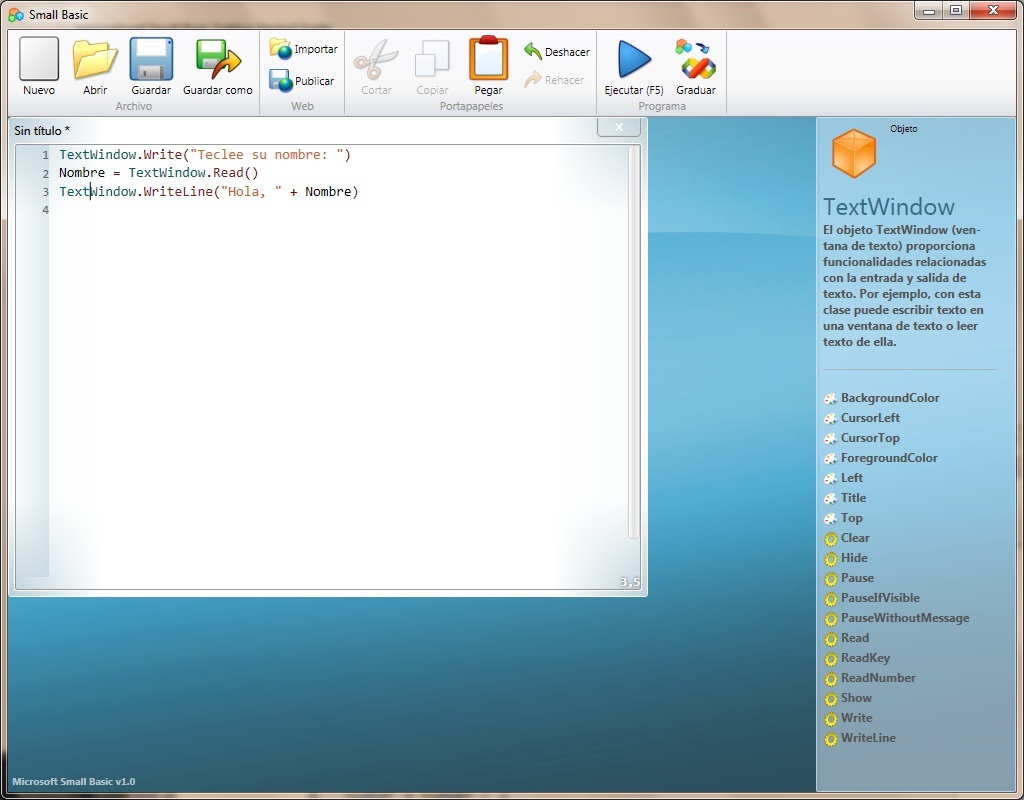 Small Basic La nueva interfaz para aprender programación fácil