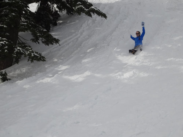 glissading down mt. seymour