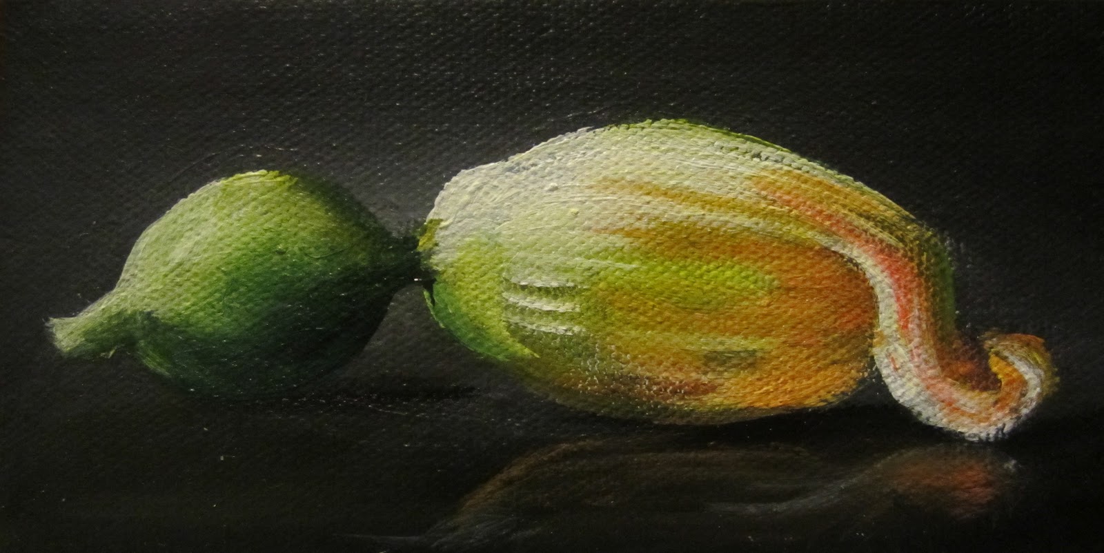 One Painting a Day Squash Blossom II