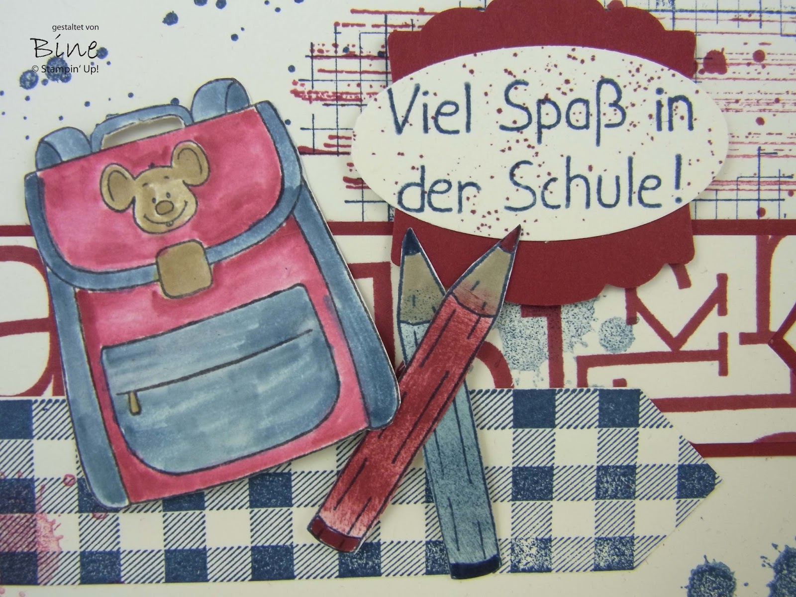 Bines Karten: Karte zur Einschulung Bines Karten: Karte zur Einschulung