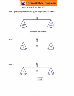  Free printable Simple Equations practice worksheets for class 6,7 & 8.
