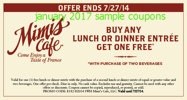 Mimi's cafe coupons 2019