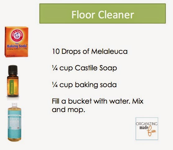Floor Cleaner with essential oils and baking soda :: OrganizingMadeFun.com