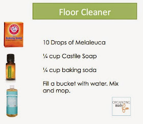 Floor Cleaner with essential oils and baking soda :: OrganizingMadeFun.com