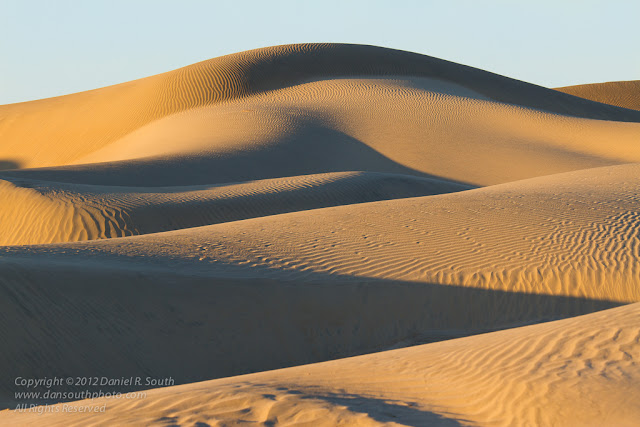 a photograph of the Mesquite Sand Dunes in Death Valley