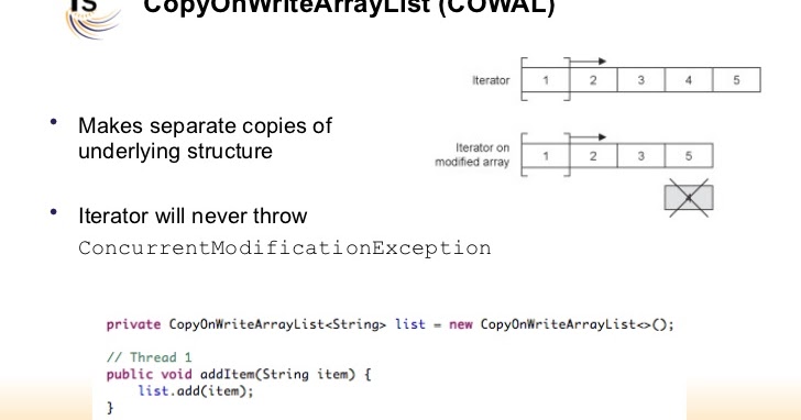 Difference between synchronized ArrayList and CopyOnWriteArrayList in ...