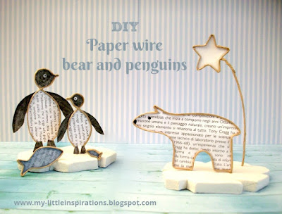 Animali polari in fil di ferro e carta - titolo - My Little Inspirations