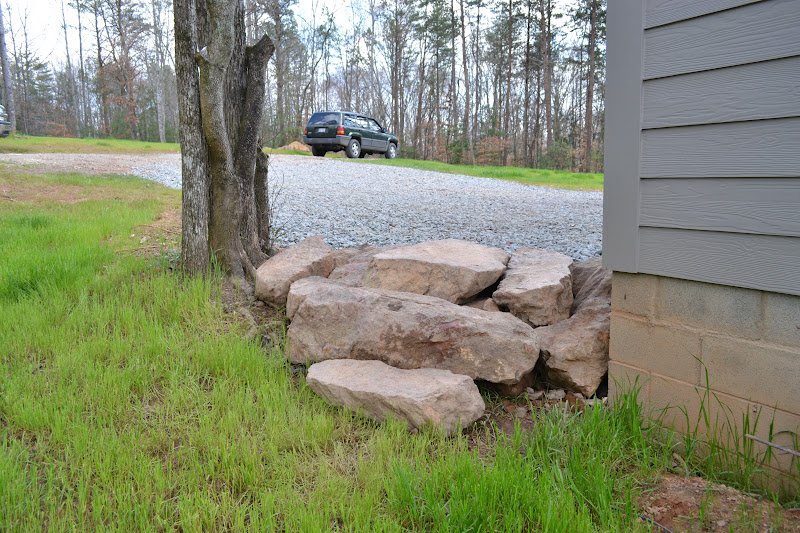 A Work In Progress: Rock Retaining Wall