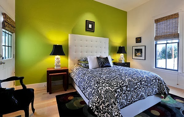 Lime Green Bedrooms Decorated Bedroom