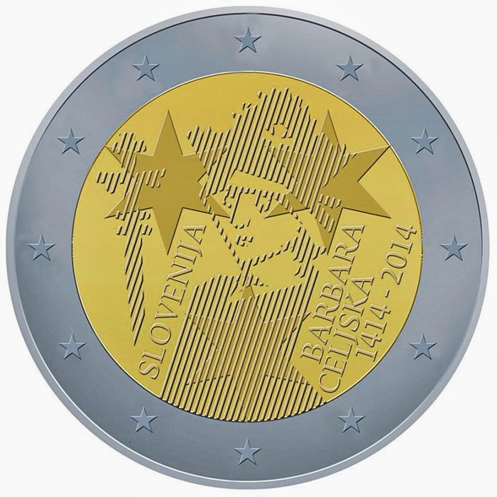 2 Euro Commemorative Coins Slovenia 2014, Coronation of Barbara of Cilli