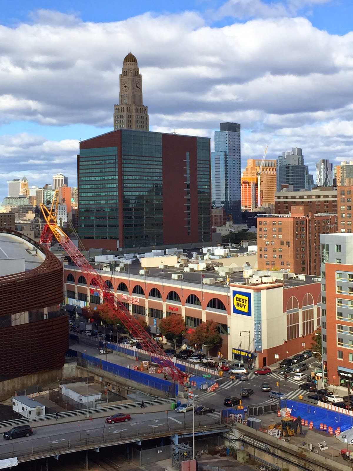 Now there are three cranes Atlantic Avenue crane for arena's green