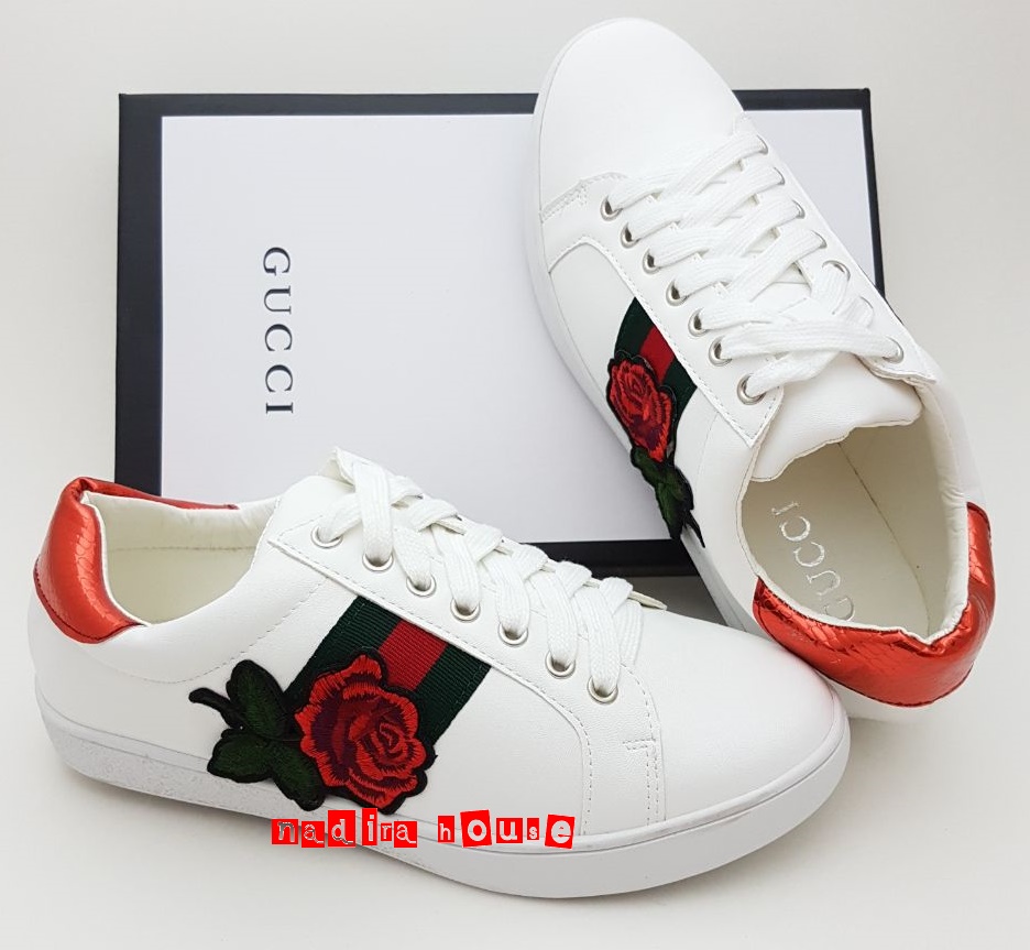 Nadira House Sepatu Gucci Rose Sneaker Mawar Kode Yc 318 18