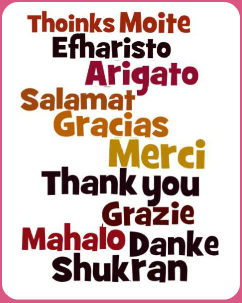 thank you clipart in different languages - photo #39