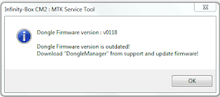 Dongle firmware version : V0118 Dongle firmware version is outdated! Download "DongleManager" from support and update firmware dongle manager cm2