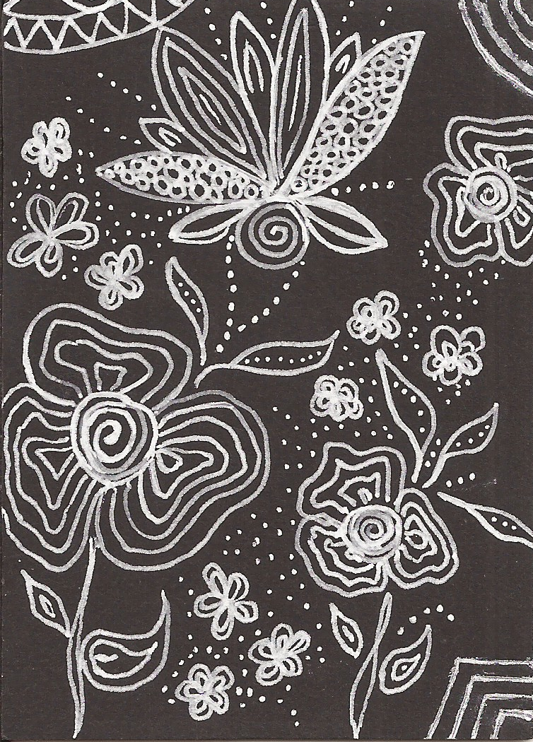 Mail Me Some Art Black And White Doodle ATC Part 2 mail-me-some-art-black-and-white-doodle-atc-part-2