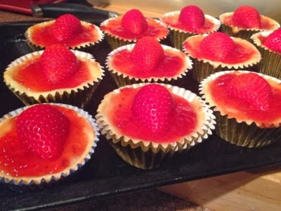 Homemade Mini Strawberry Cheesecakes - Recipe