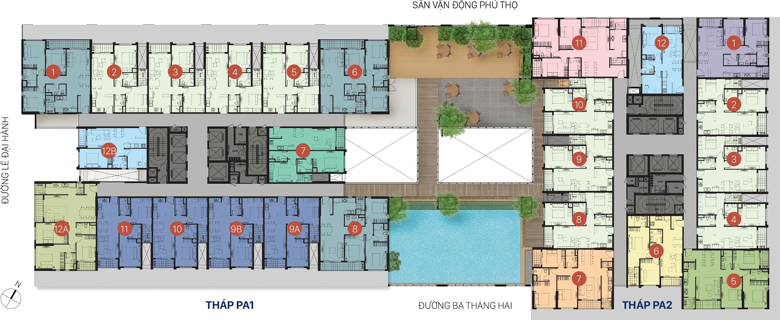 mặt bằng dự án the park avenue