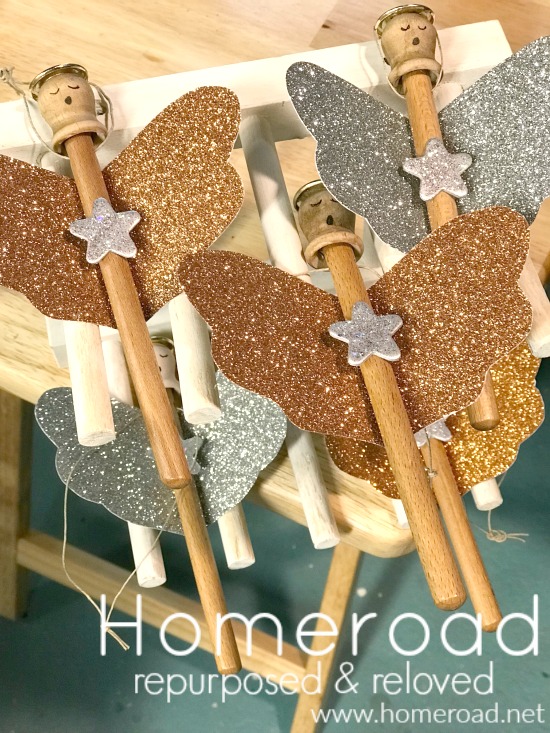 Vintage Clothespin Angel Ornament