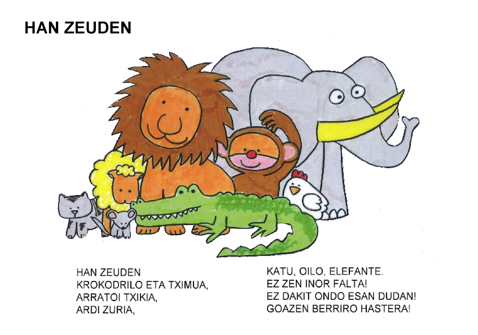 Haur Hezkuntzarako Jarduerak HAN ZEUDEN abestia