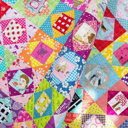 Red Pepper Quilts Economy Block Quilt II A Finished Quilt