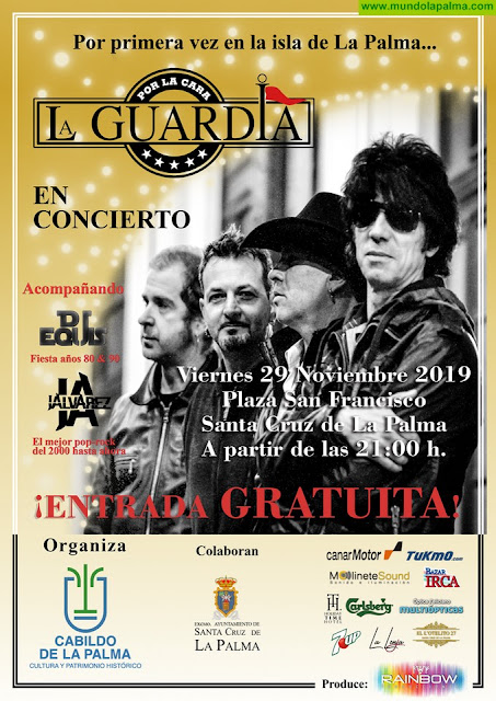 El Cabildo programa un concierto gratuito del reconocido grupo de rock La Guardia