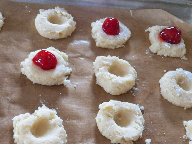 Cherry Pie Shortbread Thumbprint Cookies