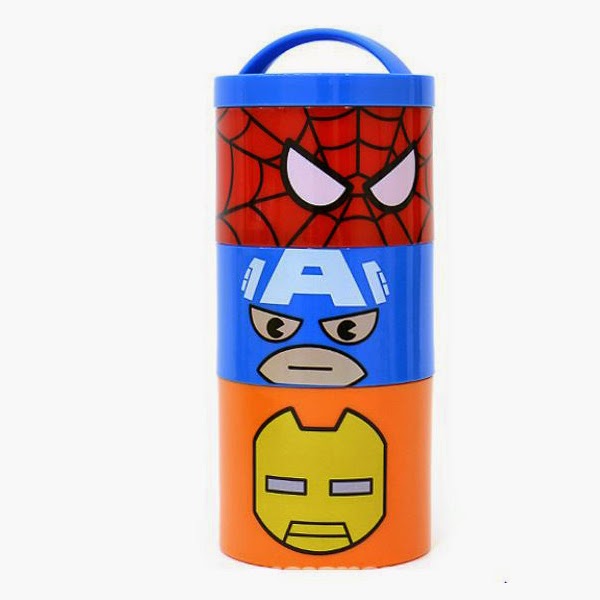 Marvel Avengers Spider Man Captain America Iron Man Hero Lunch Box ...