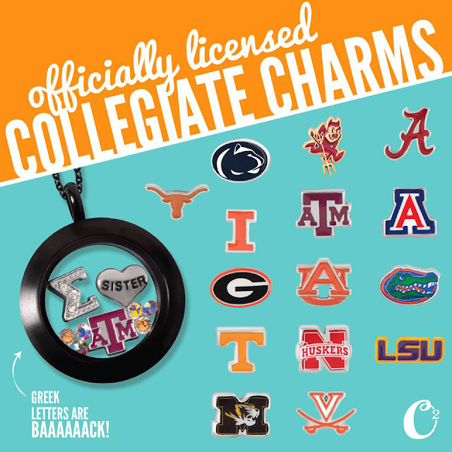 Origami Owl Collegiate Charms available at StoriedCharms.origamiowl.com