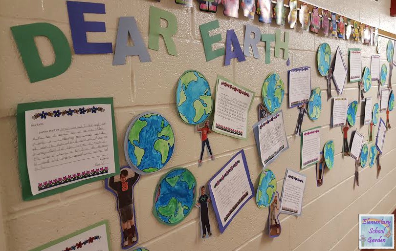 Elementary School Garden Earth Day Classroom Display