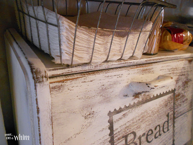 Distressed Vintage Style Bread Box | Denise on a Whim
