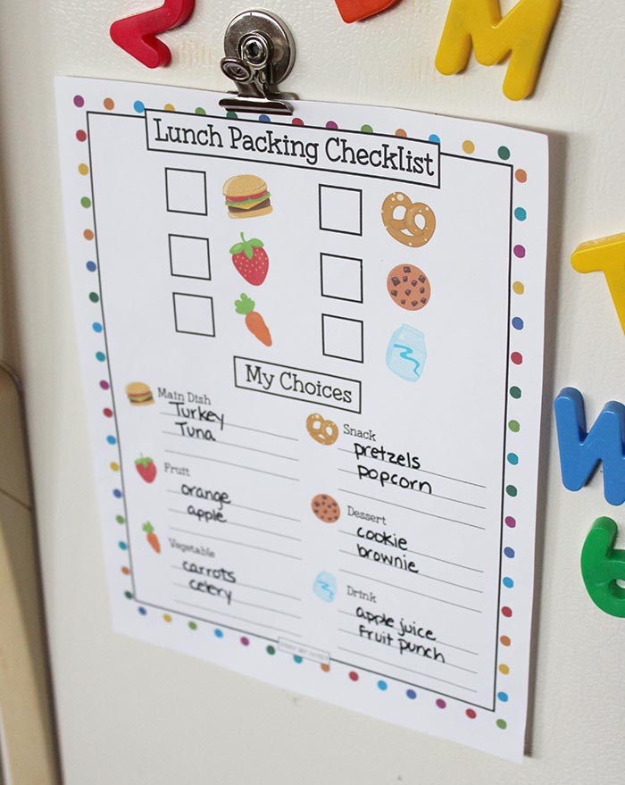 Back To School Lunch Box Check List - STOCKPILING MOMS™