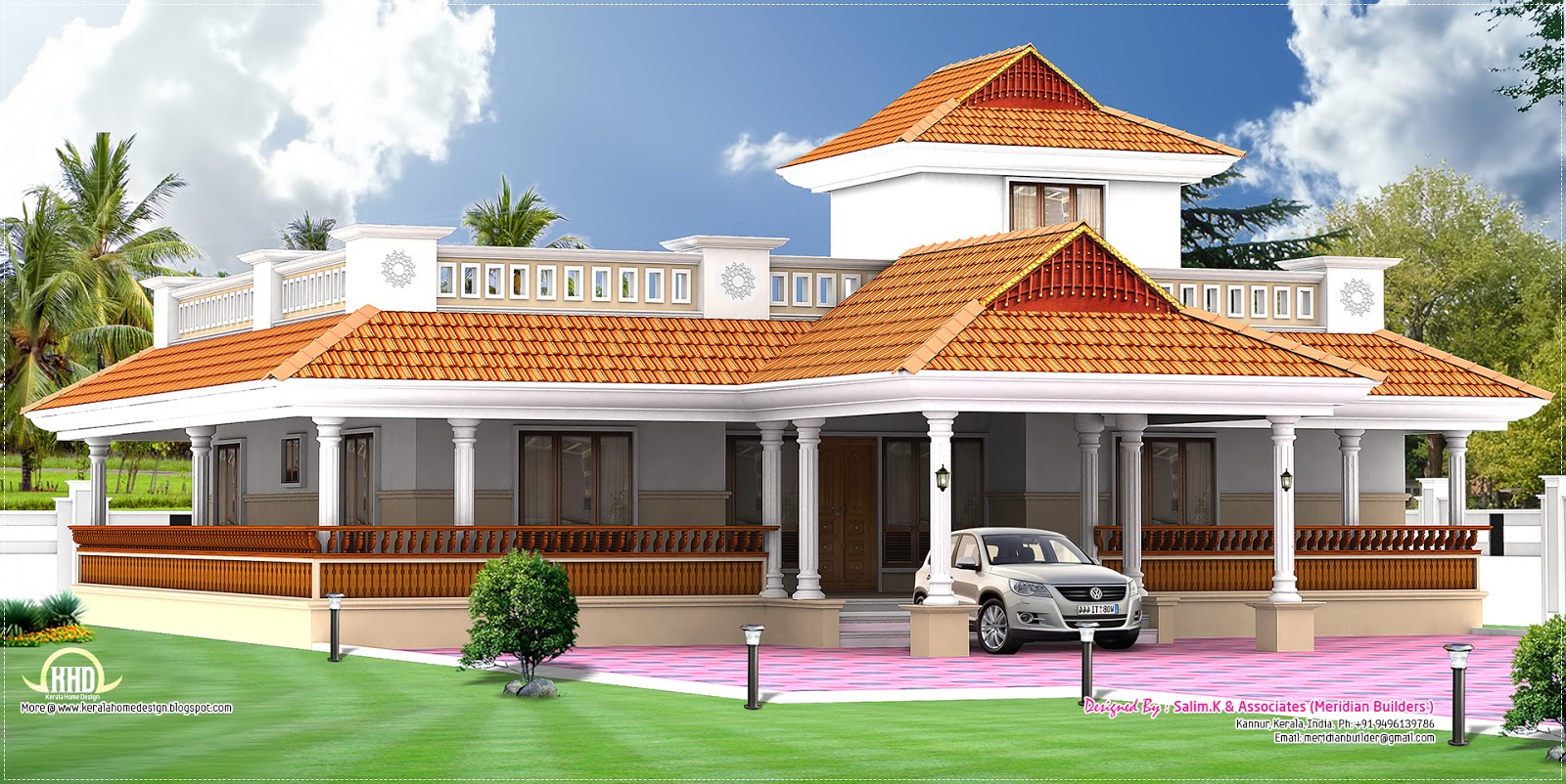  Kerala  style  vastu oriented 2 bedroom single  storied 