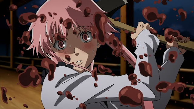 1.ميراي نيكي (مذكرة المستقبل) انميات تشبه الهجوم على العمالقة