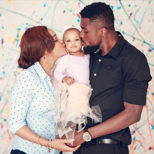 Beautiful photo of footballer John Ogu and his family