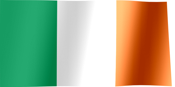 Waving Flag of Ireland (Animated Gif)