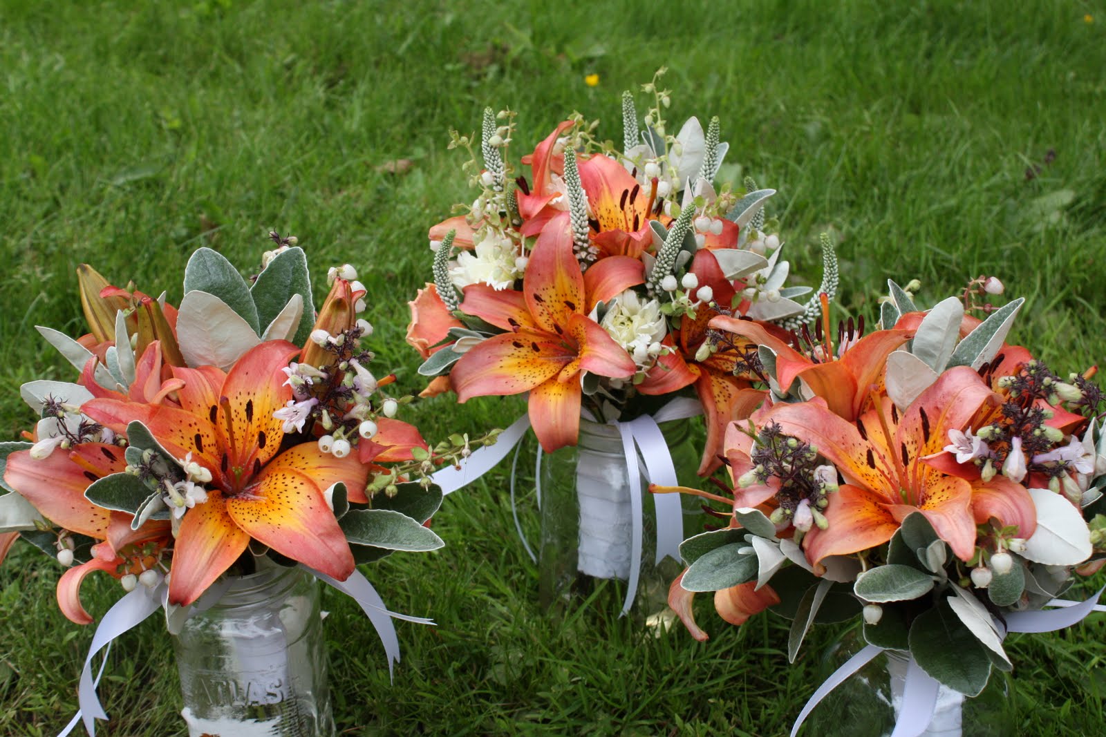 Alina's Flowers Beautiful Orange Lily wedding bouquets and Edible