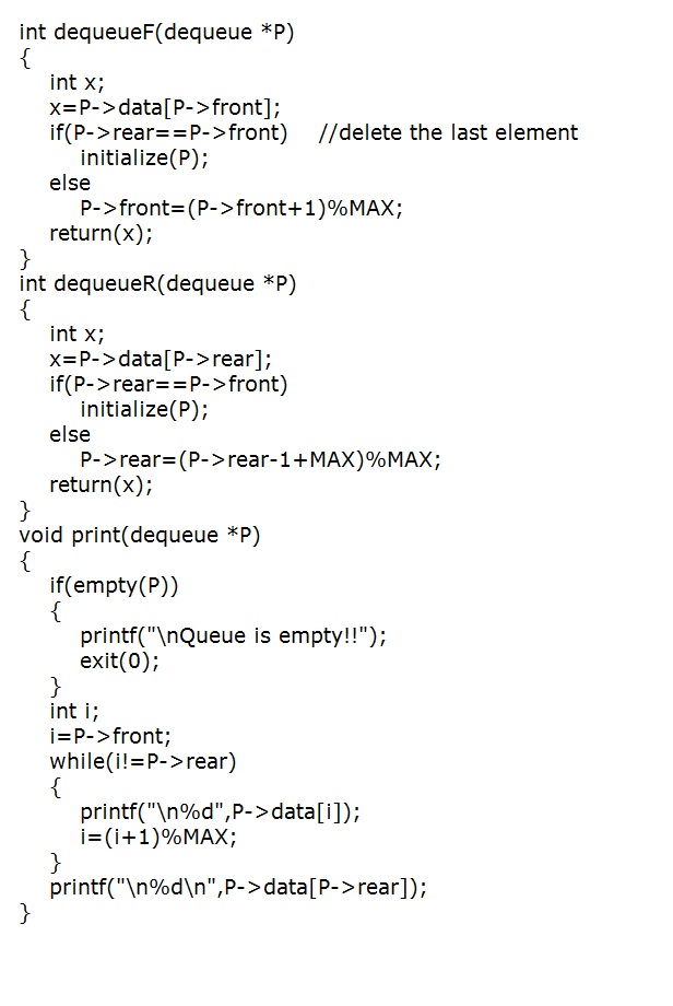 Dequeue (Double Ended Queue) in Data Structure