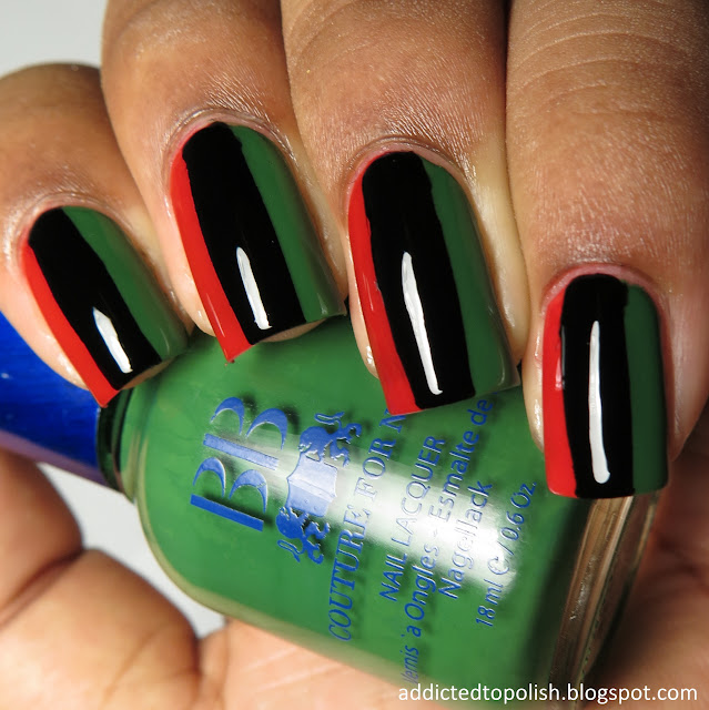 pan african flag nails