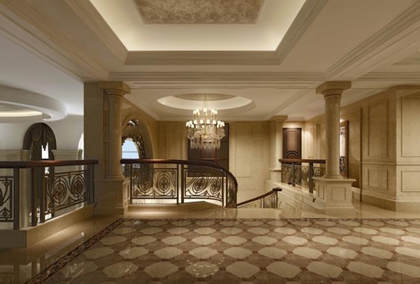European villa corridor model renderings free 3d max models