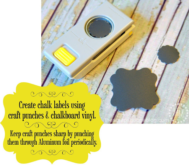 Create pretty chalkboard labels without fancy die cut machines!