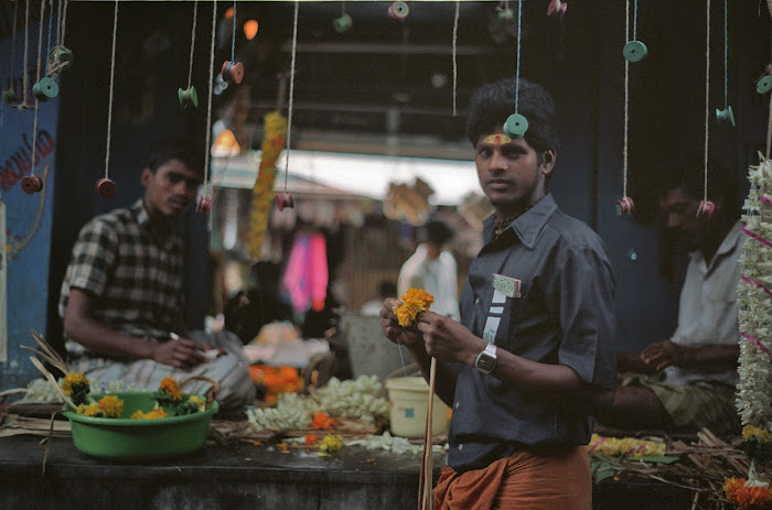 Pondichéry, Grand Bazar, © L. Gigout, 1990