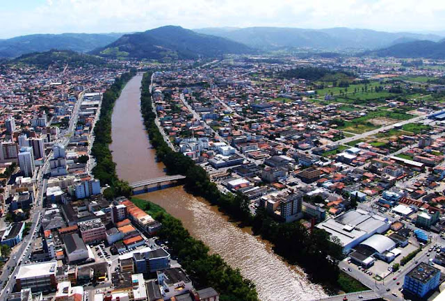 Vista aérea de Tubarão - SC