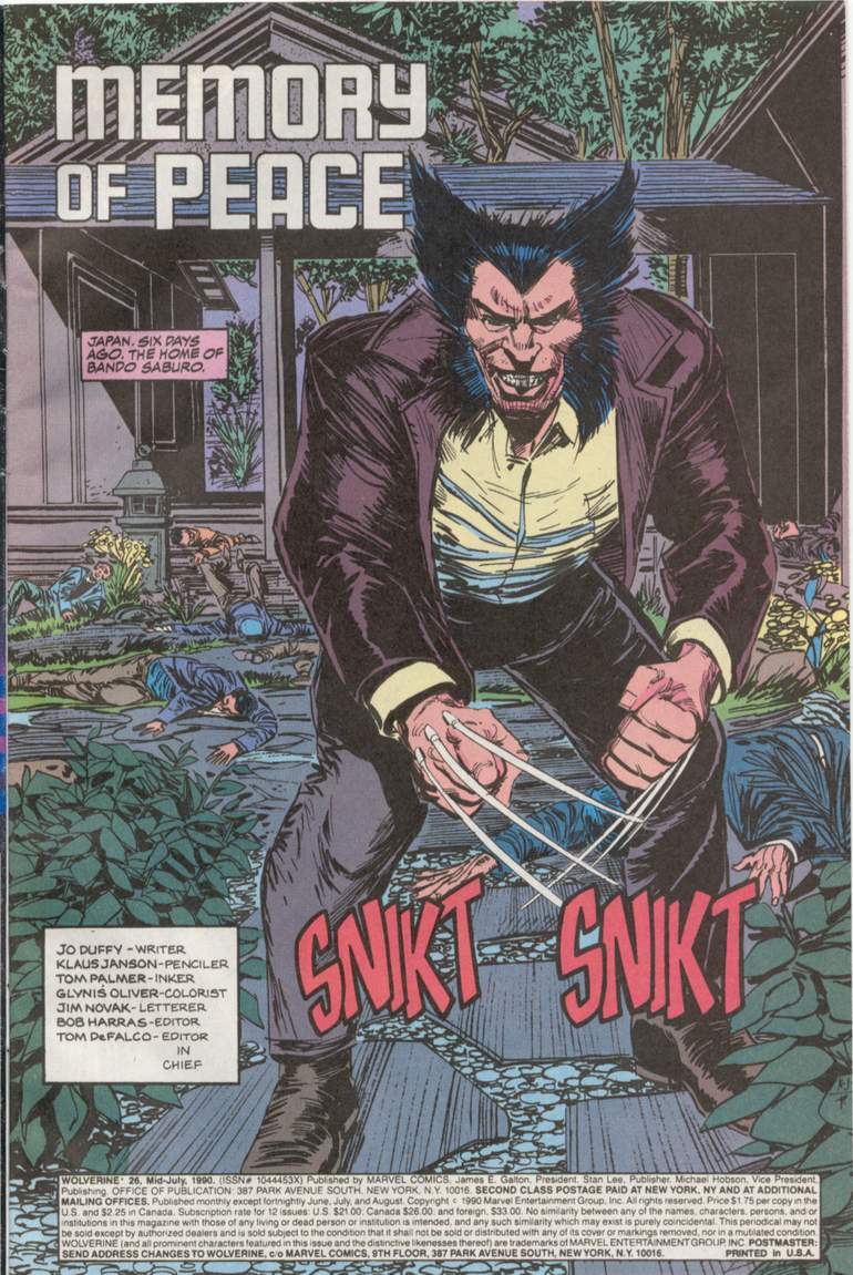 Read online Wolverine (1988) comic -  Issue #26 - 2