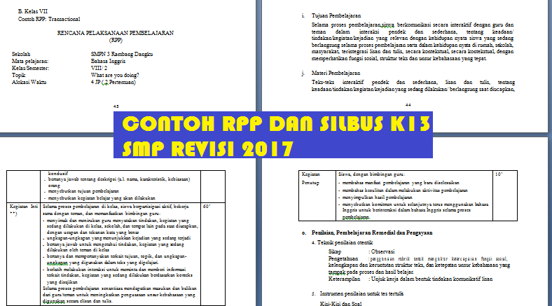 Silabus Bahasa Jawa Smp Kurikulum 2013 Revisi 2018
