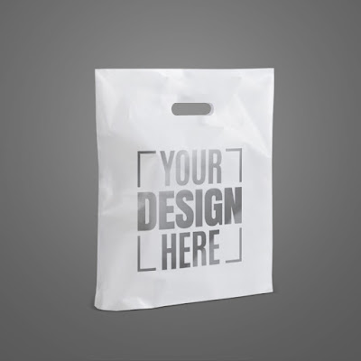 10 X 12 Silver Color Screen Printed Retail Shopping Bags