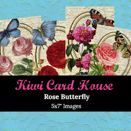 Printable Rose Butterfly 5x7 Images