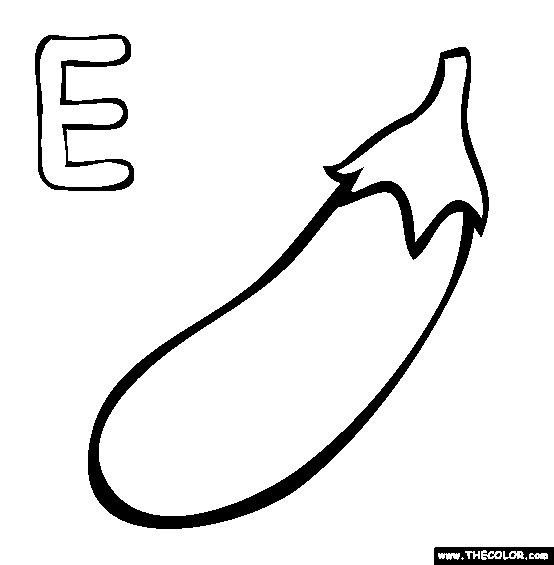 Coloring Pages for Kids: Eggplant Coloring Pages
